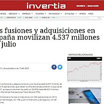 Las fusiones y adquisiciones en Espaa movilizan 4.537 millones en julio